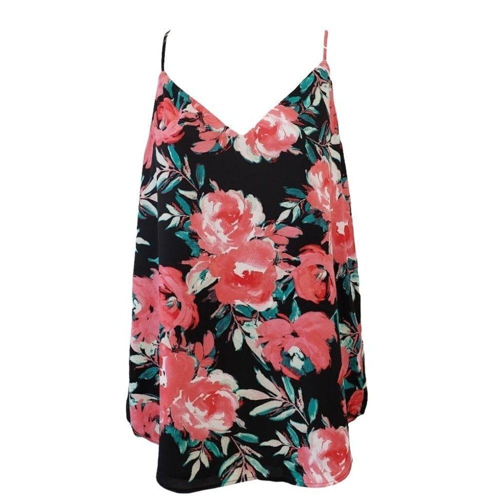Calvin Klein Cami Top Women's XS Black Pink White Green Floral Adjustable NEW